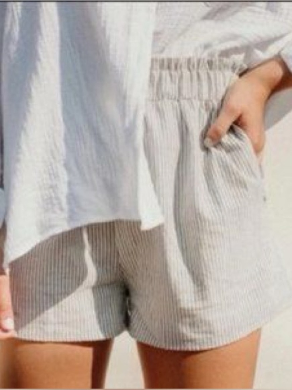CJLA Layne Shorts in Blue/White Stripe